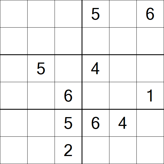 Sudoku 6x6 - Difficile