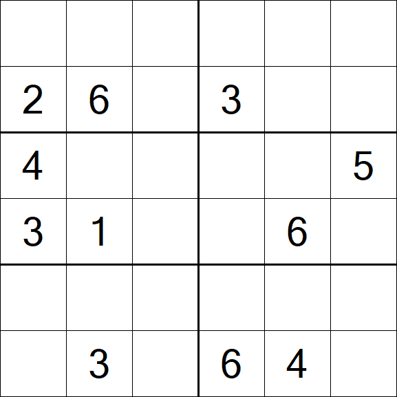 Sudoku 6x6 - Difficile