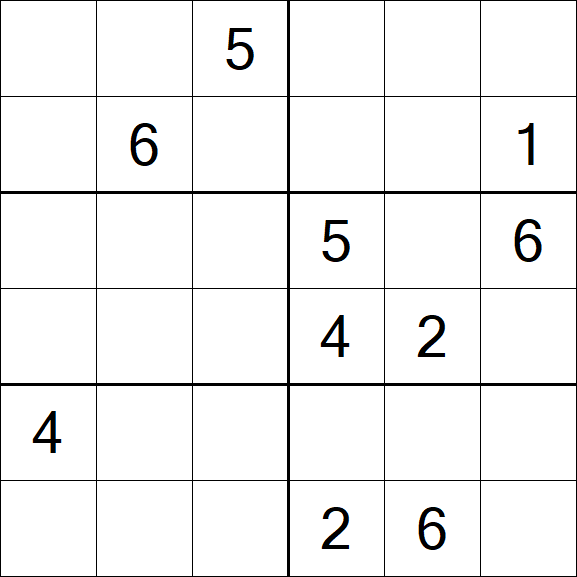 Sudoku 6x6 - Difficile