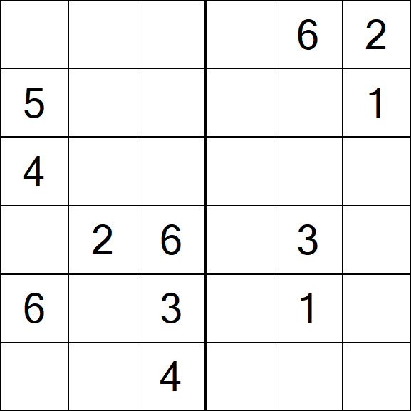 Sudoku 6x6 - Hard