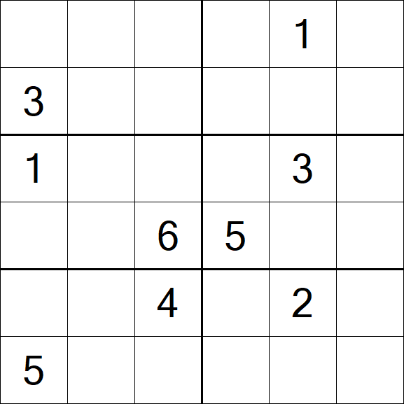Sudoku 6x6 - Difficile