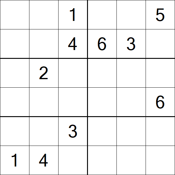 Sudoku 6x6 - Difficile