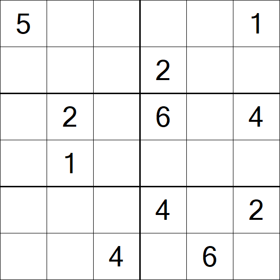 Sudoku 6x6 - Difficile