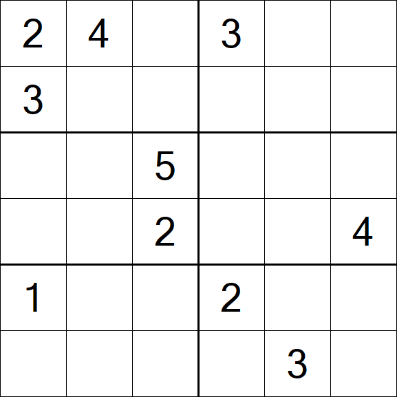 Sudoku 6x6 - Difficile