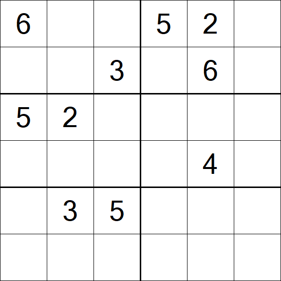 Sudoku 6x6 - Difficile