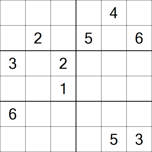 Sudoku 6x6 - Difficile