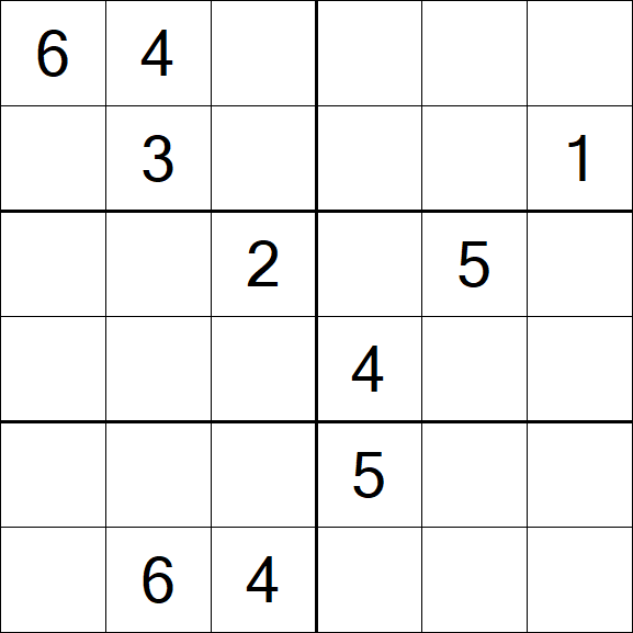 Sudoku 6x6 - Difficile
