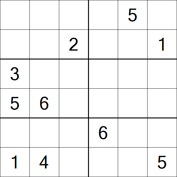 Sudoku 6x6 - Difficile