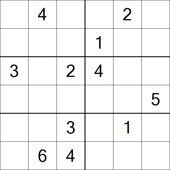 Sudoku 6x6 - Difícil