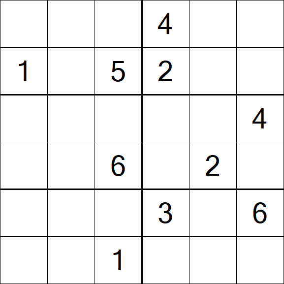 Sudoku 6x6 - Difficile