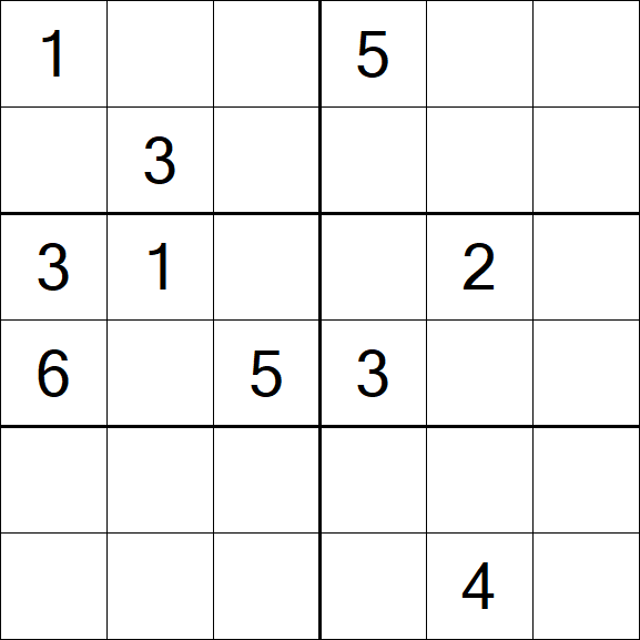 Sudoku 6x6 - Difficile