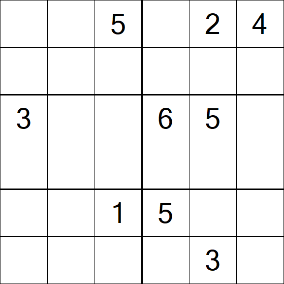 Sudoku 6x6 - Difficile