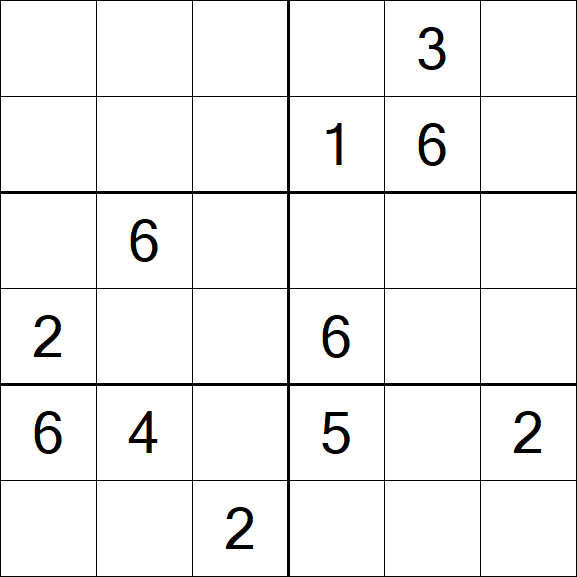 Sudoku 6x6 - Difícil
