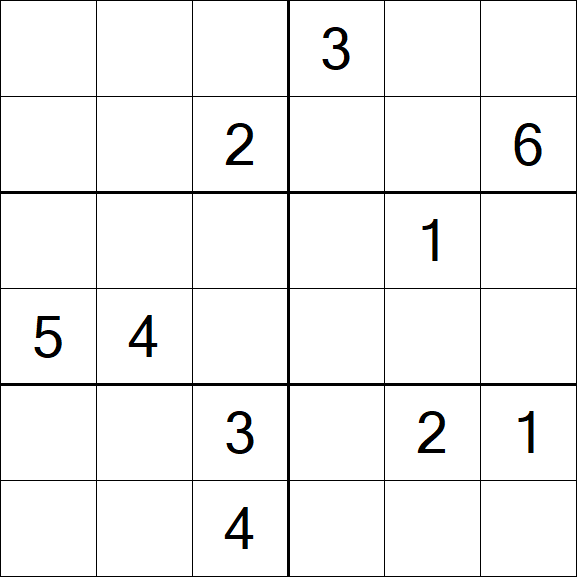 Sudoku 6x6 - Difícil
