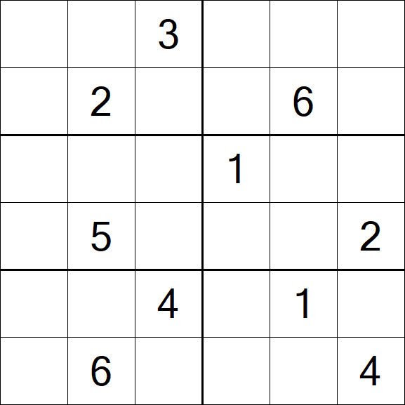 Sudoku 6x6 - Difícil