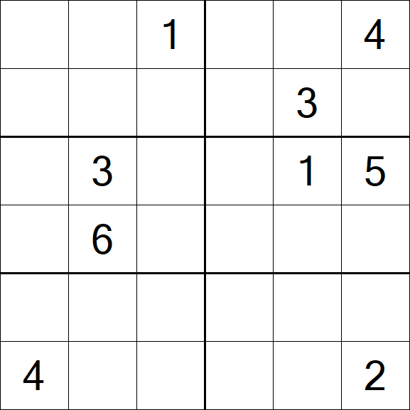 Sudoku 6x6 - Difícil