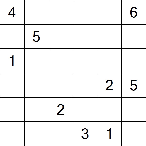 Sudoku 6x6 - Difícil