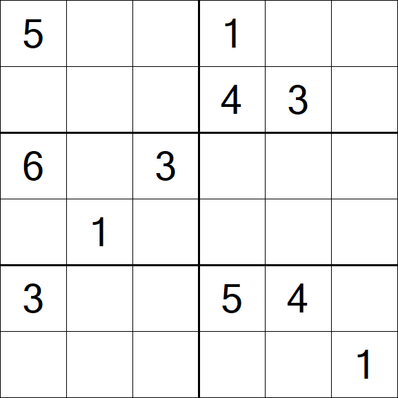 Sudoku 6x6 - Difícil