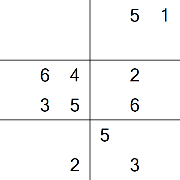 Sudoku 6x6 - Difícil