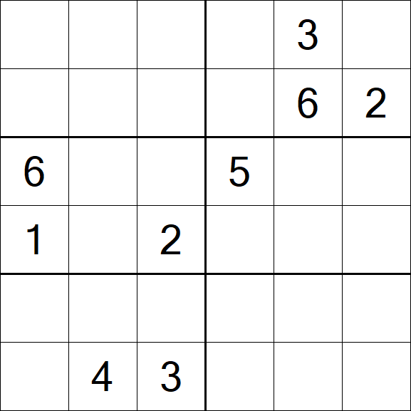 Sudoku 6x6 - Difícil