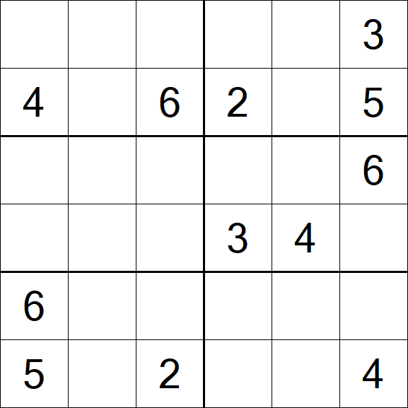 Sudoku 6x6 - Difícil