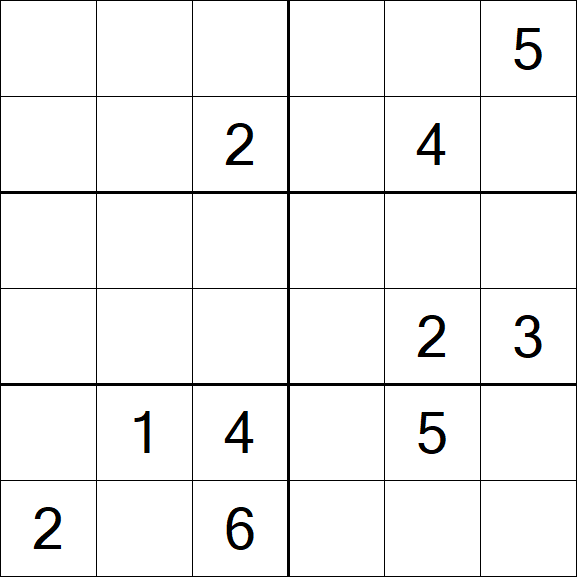 Sudoku 6x6 - Difícil