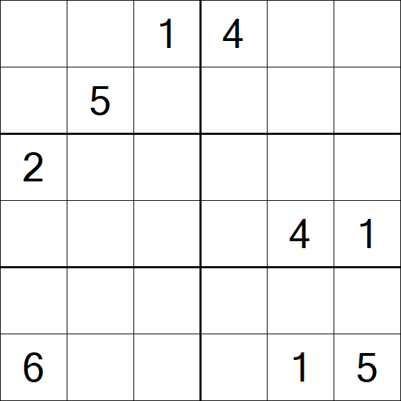Sudoku 6x6 - Difícil