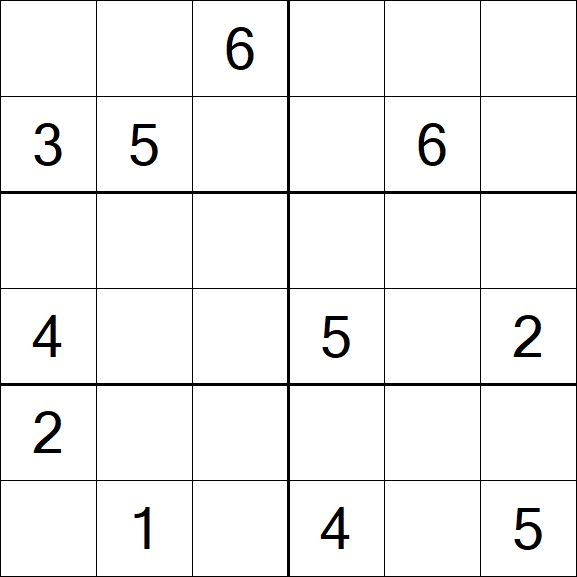 Sudoku 6x6 - Difícil