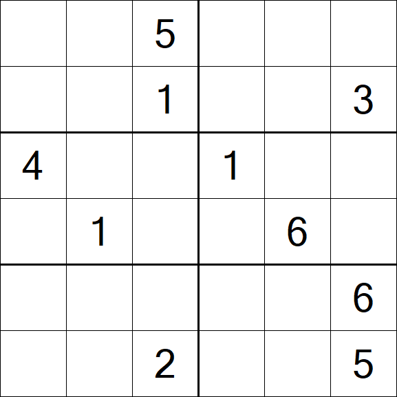 Sudoku 6x6 - Difícil
