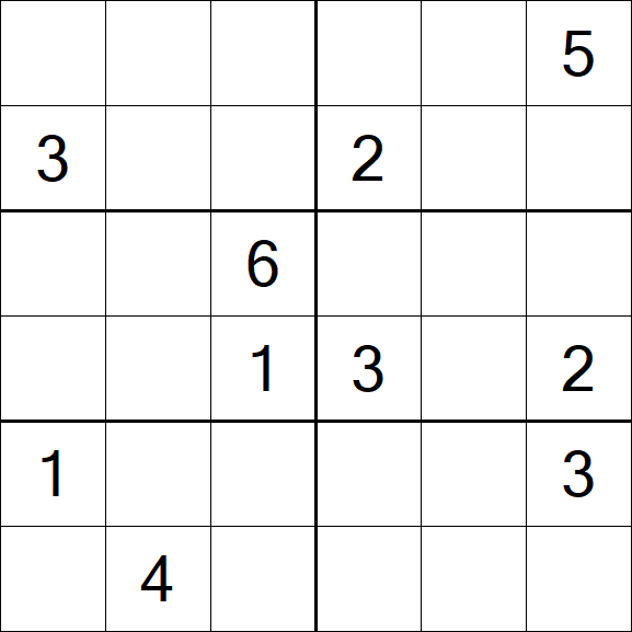 Sudoku 6x6 - Hard