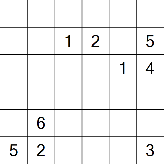 Sudoku 6x6 - Hard