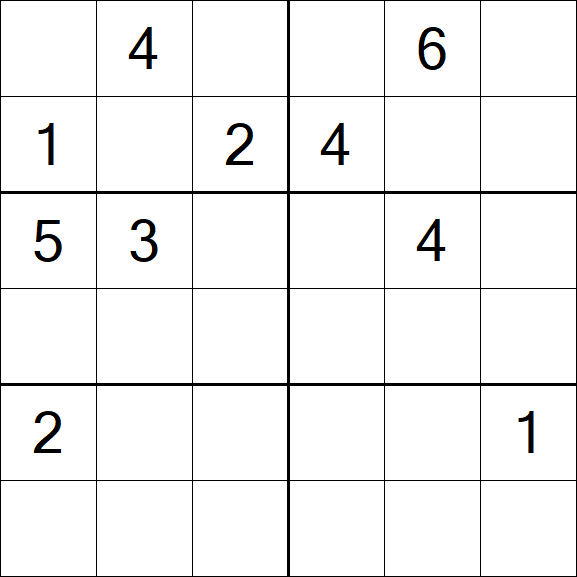 Sudoku 6x6 - Difícil