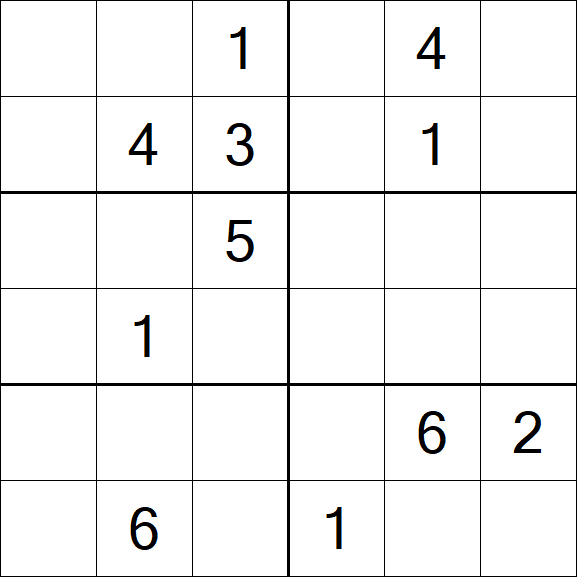 Sudoku 6x6 - Difícil