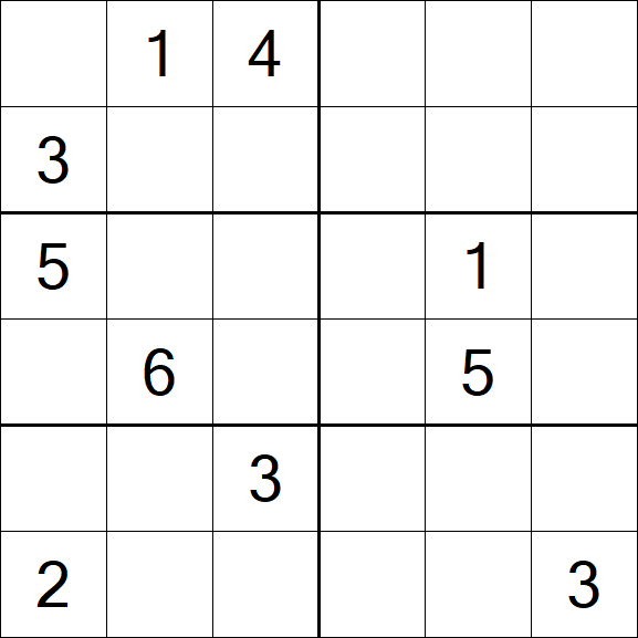 Sudoku 6x6 - Difícil