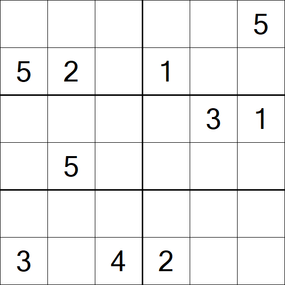 Sudoku 6x6 - Difícil