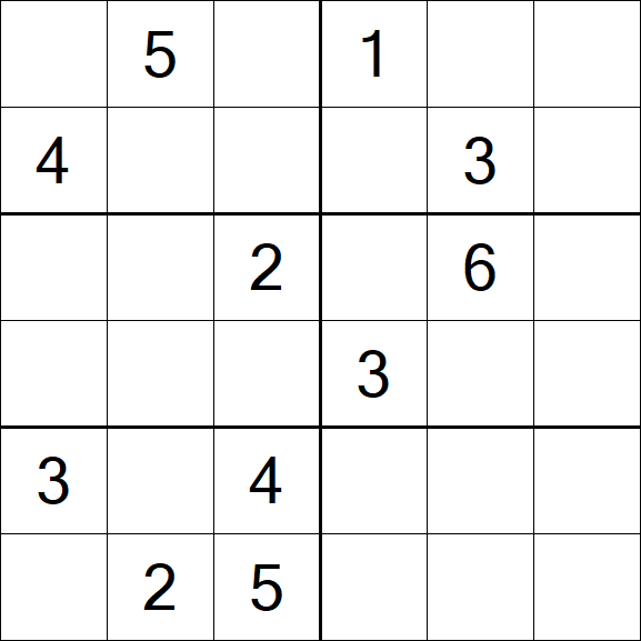 Sudoku 6x6 - Difícil