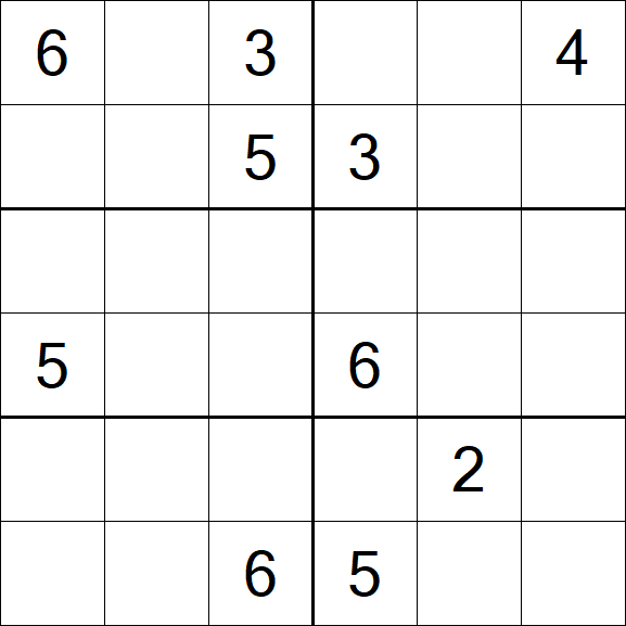 Sudoku 6x6 - Difícil