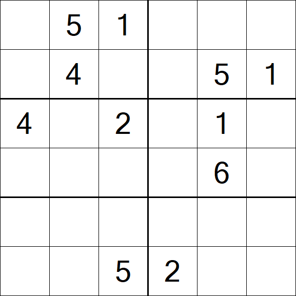 Sudoku 6x6 - Difícil