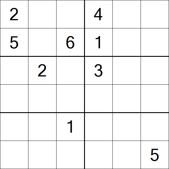 Sudoku 6x6 - Schwierig