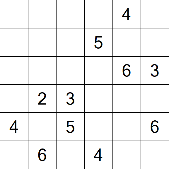 Sudoku 6x6 - Difícil