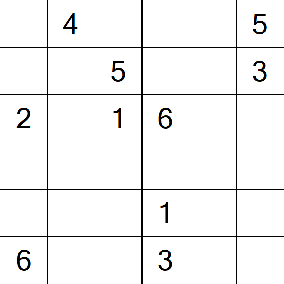 Sudoku 6x6 - Difícil
