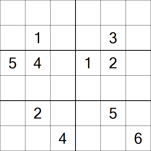 Sudoku 6x6 - Difícil