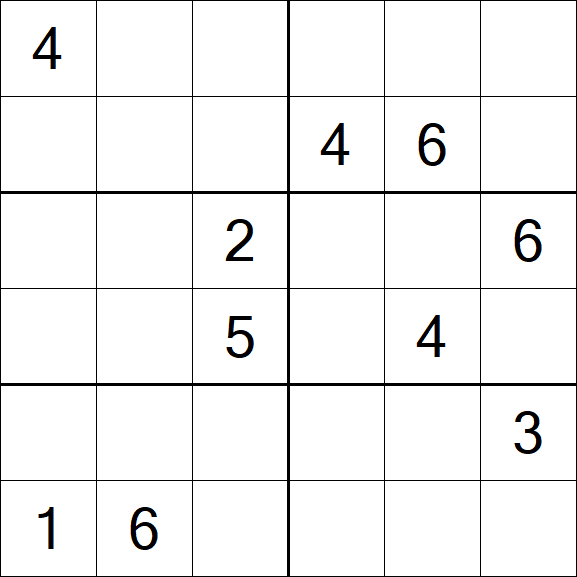 Sudoku 6x6 - Hard