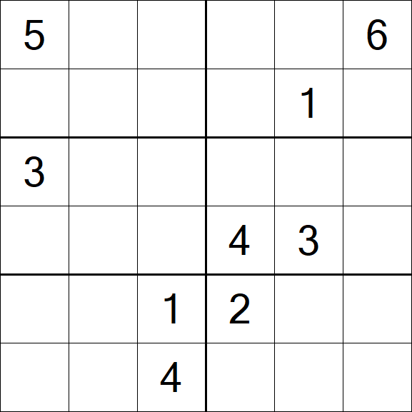 Sudoku 6x6 - Difícil