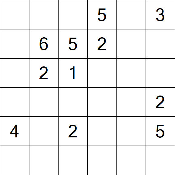 Sudoku 6x6 - Hard