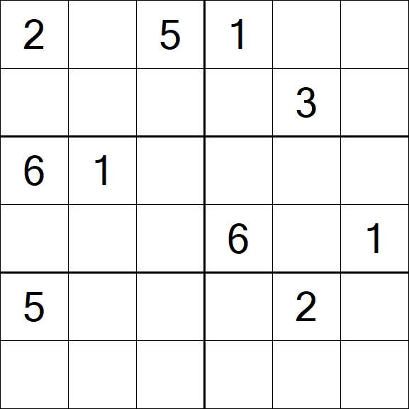 Sudoku 6x6 - Hard