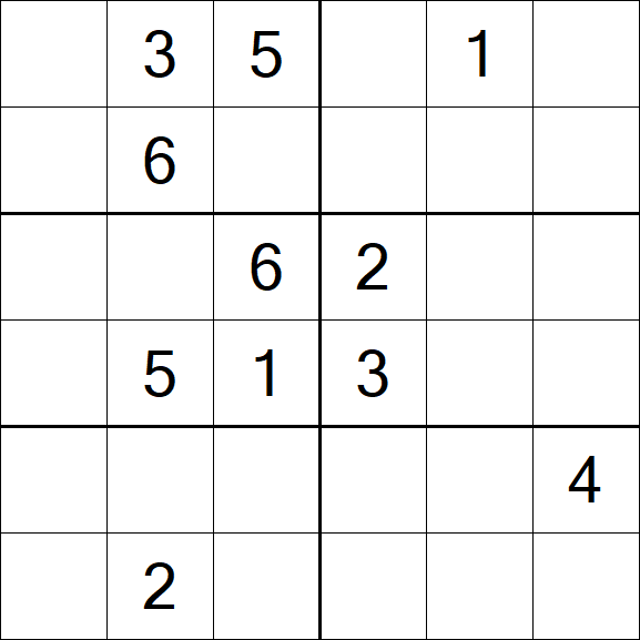 Sudoku 6x6 - Hard