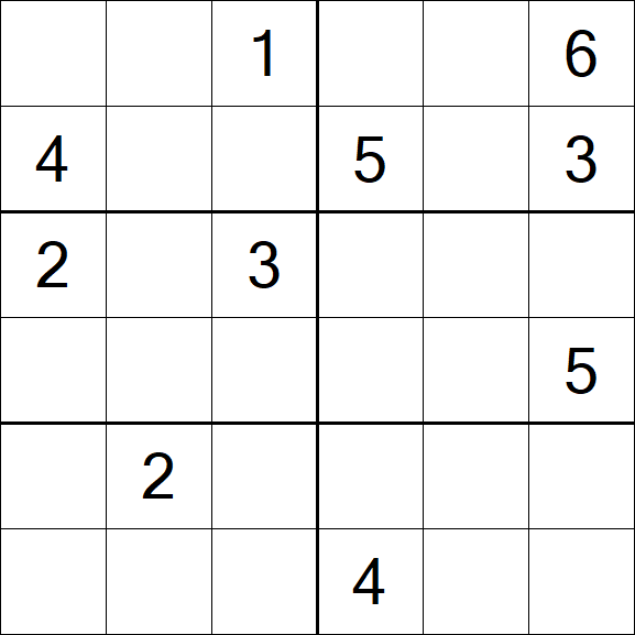 Sudoku 6x6 - Difícil