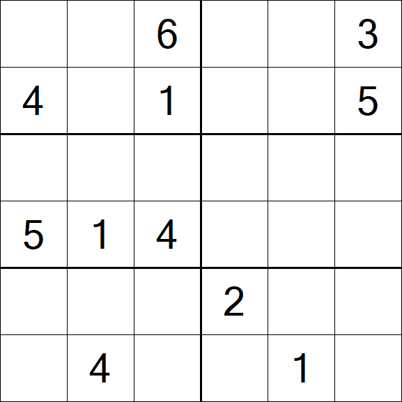 Sudoku 6x6 - Hard