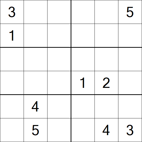 Sudoku 6x6 - Difícil